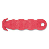 San Jamar® Klever Kutter Safety Cutter, 3 Razor Blades, 1" Blade, 4" Plastic Handle, Red (SJMKK403) Pack of 3 Cutters