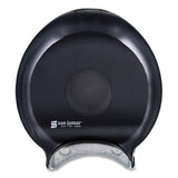 San Jamar® Single 9" Jumbo Bath Tissue Dispenser, Classic, 10.25 x 5.63 x 12, Transparent Black Pearl (SJMR2000TBK) Each