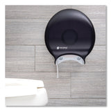 San Jamar® Single 9" Jumbo Bath Tissue Dispenser, Classic, 10.25 x 5.63 x 12, Transparent Black Pearl (SJMR2000TBK) Each
