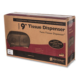 San Jamar® Twin 9" Jumbo Tissue Dispenser, Classic, 19 x 5.25 x 12, Transparent Black Pearl (SJMR4000TBK) Each