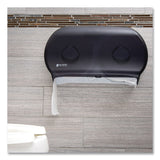 San Jamar® Twin 9" Jumbo Tissue Dispenser, Classic, 19 x 5.25 x 12, Transparent Black Pearl (SJMR4000TBK) Each