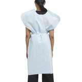 Graham Medical Products Patient Exam Gown Medium / Large Blue Disposable (171393_CS) 50/CS