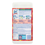 LYSOL® Brand Disinfecting Wipes, 1-Ply, 7 x 7.25, Mango and Hibiscus, White, 80 Wipes/Canister (RAC97181EA) Each