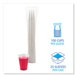 Boardwalk® Translucent Plastic Cold Cups, 9 oz, Polypropylene, 100 Cups/Sleeve, 25 Sleeves/Carton (BWKTRANSCUP9CT) Case of 2500