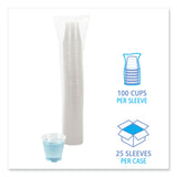 Boardwalk® Translucent Plastic Cold Cups, 5 oz, Polypropylene, 100 Cups/Sleeve, 25 Sleeves/Carton (BWKTRANSCUP5CT) Case of 2500
