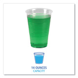 Boardwalk® Translucent Plastic Cold Cups, 14 oz, Polypropylene, 20 Cups/Sleeve, 50 Sleeves/Carton (BWKTRANSCUP14CT)