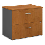 Bush® Series C Lateral File, 2 Legal/Letter/A4/A5-Size File Drawers, Natural Cherry/Graphite Gray, 35.75" x 23.38" x 29.88" (BSHWC72454ASU) Each