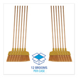 Boardwalk® Angler Broom, 53" Handle, Yellow, 12/Carton (BWK932ACT) Case of 12