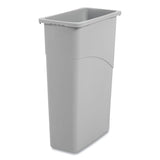 Boardwalk® Slim Waste Container, 23 gal, Plastic, Gray (BWK23GLSJGRA) Each