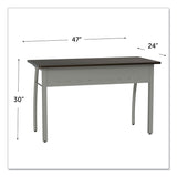 Linea Italia® Trento Line Rectangular Desk, 47.25" x 23.63" x 29.5", Mocha/Gray (LITTR733MOC) Each