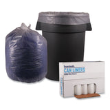 Boardwalk® Recycled Low-Density Polyethylene Can Liners, 60 gal, 1.1 mil, 38" x 58", Clear, 10 Bags/Roll, 10 Rolls/Carton (BWK533) Case of 100