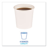 Boardwalk® Paper Hot Cups, 4 oz, White, 50 Cups/Sleeve, 20 Sleeves/Carton (BWKWHT4HCUP) Case of 1000