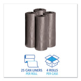 Boardwalk® Low-Density Waste Can Liners, 30 gal, 0.95 mil, 30" x 36", Gray, 25 Bags/Roll, 4 Rolls/Carton (BWK3036SH) Case of 100