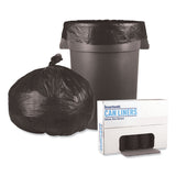 Boardwalk® Low-Density Waste Can Liners, 56 gal, 0.6 mil, 43" x 47", Black, 25 Bags/Roll, 4 Rolls/Carton (BWK4347H) Case of 100