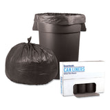 Boardwalk® Low-Density Waste Can Liners, 60 gal, 1.1 mil, 38" x 58", Gray, 20 Bags/Roll, 5 Rolls/Carton (BWK3858SEH) Case of 100
