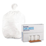 Boardwalk® Low-Density Waste Can Liners, 60 gal, 0.6 mil, 38" x 58", White, 25 Bags/Roll, 4 Rolls/Carton (BWK3858EXH) Case of 100