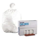 Boardwalk® Low-Density Waste Can Liners, 45 gal, 0.6 mil, 40" x 46", White, 25 Bags/Roll, 4 Rolls/Carton (BWK4046EXH) Case of 100