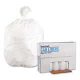 Boardwalk® Low-Density Waste Can Liners, 56 gal, 0.6 mil, 43" x 47", White, 25 Bags/Roll, 4 Rolls/Carton (BWK4347EXH) Case of 100