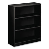 HON® Metal Bookcase, Three-Shelf, 34.5w x 12.63d x 41h, Black (HONS42ABCP) Each