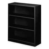 HON® Metal Bookcase, Three-Shelf, 34.5w x 12.63d x 41h, Black (HONS42ABCP) Each