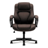 HON® HVL402 Series Executive High-Back Chair, Supports Up to 250 lb, 17" to 21" Seat Height, Brown Seat/Back, Black Base (BSXVL402EN45) Each