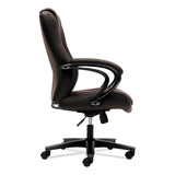 HON® HVL402 Series Executive High-Back Chair, Supports Up to 250 lb, 17" to 21" Seat Height, Brown Seat/Back, Black Base (BSXVL402EN45) Each