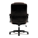 HON® HVL402 Series Executive High-Back Chair, Supports Up to 250 lb, 17" to 21" Seat Height, Brown Seat/Back, Black Base (BSXVL402EN45) Each