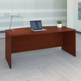 Bush® Series C Collection Bow Front Desk, 71.13" x 36.13" x 29.88", Mahogany (BSHWC36746)