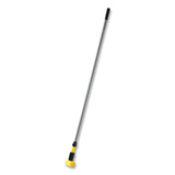 Rubbermaid® Commercial Fiberglass Gripper Mop Handle, 1" dia x 60", Gray/Yellow (RCPH246GY) Each