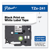 Brother P-Touch® TZe Standard Adhesive Laminated Labeling Tape, 0.7" x 26.2 ft, Black on White (BRTTZE241) Each