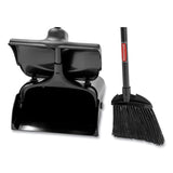 Rubbermaid® Commercial Lobby Pro Upright Dustpan, with Cover, 12.5w x 37h, Plastic Pan/Metal Handle, Black (RCP253200BLA) Each