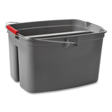Rubbermaid® Commercial 19 Quart Double Utility Pail, Plastic, Gray, 18 x 14.5 x 10 (RCP262888GY) Each