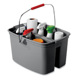 Rubbermaid® Commercial 19 Quart Double Utility Pail, Plastic, Gray, 18 x 14.5 x 10 (RCP262888GY) Each