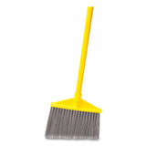 Rubbermaid® Commercial 7920014588208, Angled Large Broom, 46.78" Handle, Gray/Yellow (RCP637500GY) Each