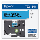 Brother P-Touch® TZe Standard Adhesive Laminated Labeling Tape, 0.7" x 26.2 ft, Black on Blue (BRTTZE541) Each