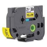 Brother P-Touch® TZe Standard Adhesive Laminated Labeling Tape, 0.7" x 26.2 ft, Black on Yellow (BRTTZE641) Each