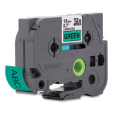 Brother P-Touch® TZe Standard Adhesive Laminated Labeling Tape, 0.7" x 26.2 ft, Black on Green (BRTTZE741) Each