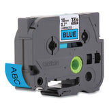 Brother P-Touch® TZe Standard Adhesive Laminated Labeling Tape, 0.7" x 26.2 ft, Black on Blue (BRTTZE541) Each