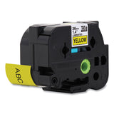 Brother P-Touch® TZe Standard Adhesive Laminated Labeling Tape, 1.4" x 26.2 ft, Black on Yellow (BRTTZE661) Each