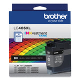 Brother LC406XLBKS INKvestment High-Yield Ink, 6.000 Page-Yield, Black (BRTLC406XLBKS) Each