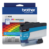 Brother LC406CS INKvestment Ink, 1,500 Page-Yield, Cyan (BRTLC406CS) Each