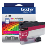Brother LC406MS INKvestment Ink, 1,500 Page-Yield, Magenta (BRTLC406MS) Each