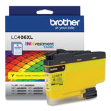 Brother LC406XLYS INKvestment High-Yield Ink, 5,000 Page-Yield, Yellow (BRTLC406XLYS) Each