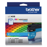 Brother LC406CS INKvestment Ink, 1,500 Page-Yield, Cyan (BRTLC406CS) Each