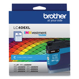 Brother LC406XLCS INKvestment High-Yield Ink, 5,000 Page-Yield, Cyan (BRTLC406XLCS) Each