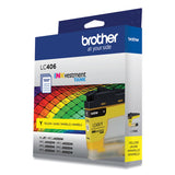 Brother LC406YS INKvestment Ink, 1,500 Page-Yield, Yellow (BRTLC406YS) Each