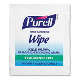 PURELL® Premoistened Sanitizing Hand Wipes, Individually Wrapped, 5 x 7, Unscented, White, 1,000/Carton (GOJ90211M) 1 Pack of 1000