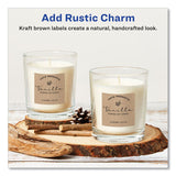 Avery® Square Print-to-the-Edge Labels, Inkjet/Laser Printers, 2 x 2, Kraft Brown, 12/Sheet, 25 Sheets/Pack (AVE22846) Pack of 300