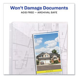 Avery® Binder Pockets, 3-Hole Punched, 9.25 x 11, Clear, 5/Pack (AVE75243) 1 Case of 5