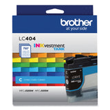 Brother LC404CS INKvestment Ink, 750 Page-Yield, Cyan (BRTLC404CS) Each